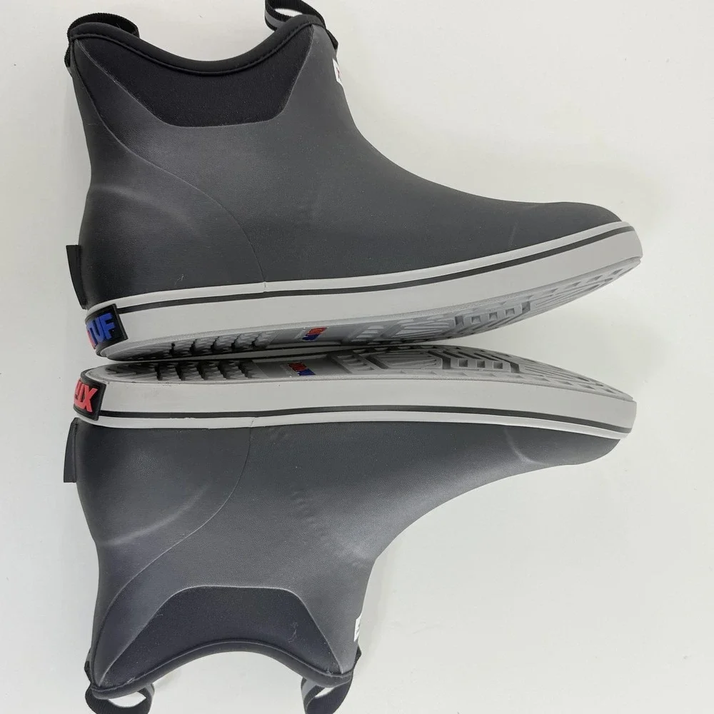 Xtratuf Ankle Deck Boots Mens Size 12 Black Fleece Lined Waterproof XMAB000T